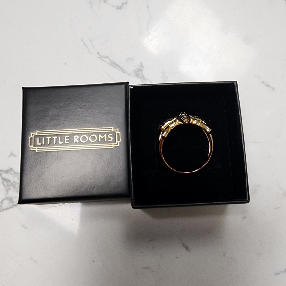 Little Rooms Clarice 18k Gold Plated Ring Size 10 - Picture 2 of 2
